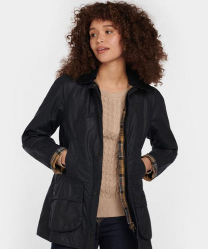 Barbour Classic Beadnell Wax Jacket Women | Navy Blue