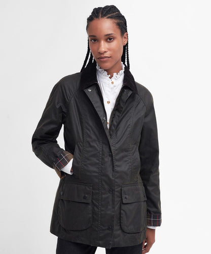 Barbour Classic Beadnell Wax Jacket Women | Olive