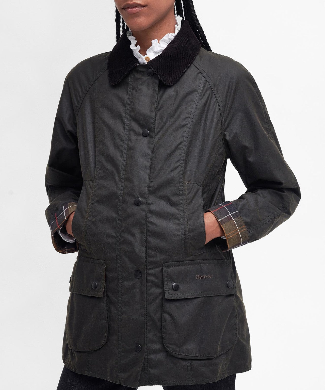 Barbour Classic Beadnell Wax Jacket Women | Olive