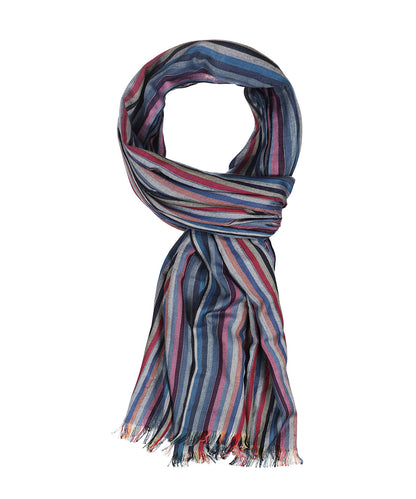 Streep sjaal | Blauw Multi Streep