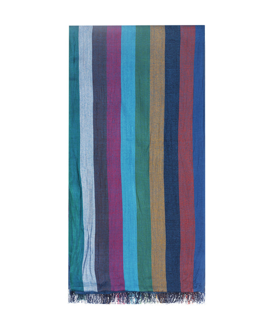 Streep sjaal | Blauw Pastel Multi Streep