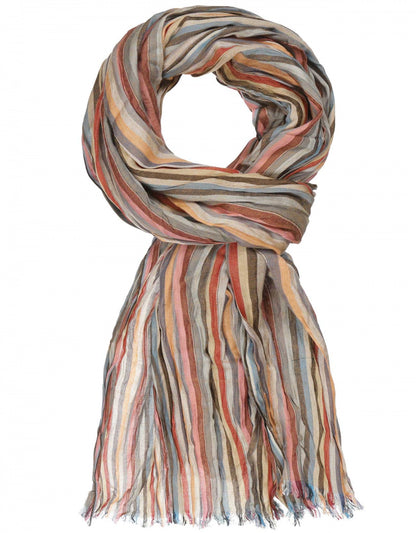 Streep sjaal | Beige Roze Pastel Multi Streep