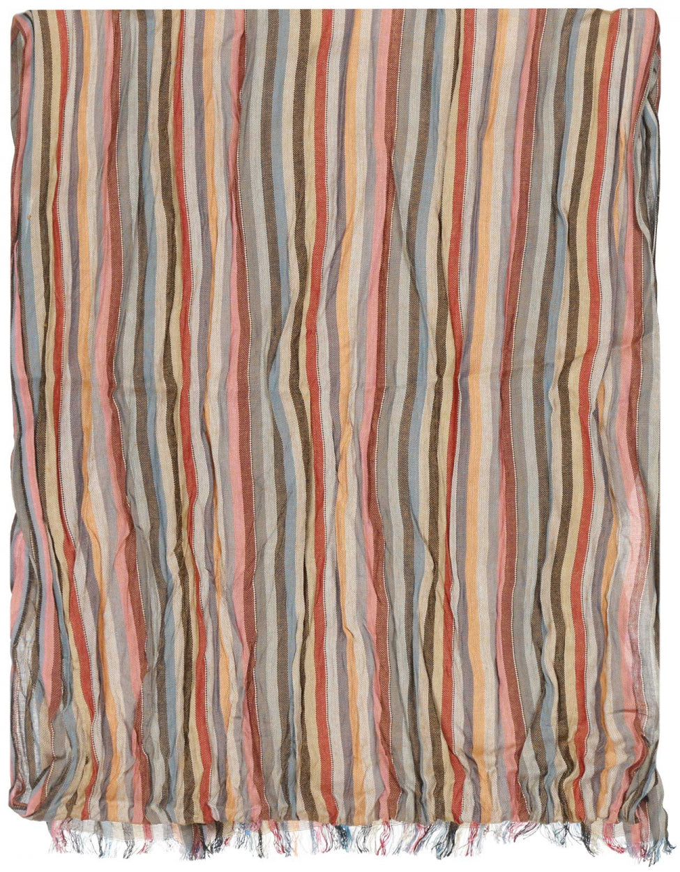 Streep sjaal | Beige Roze Pastel Multi Streep