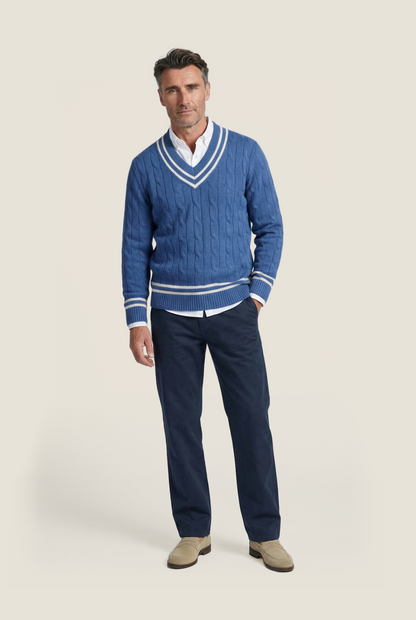 Cricket Pullover v-neck | Blue