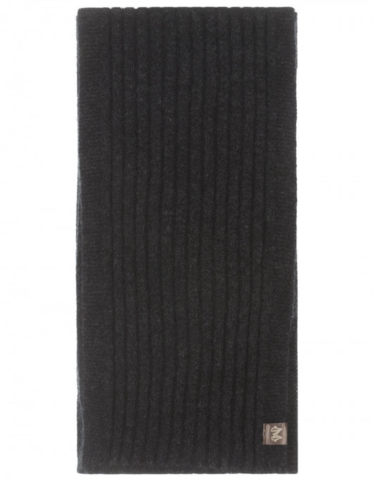Rib Scarf 165X16 | Donkergrijs