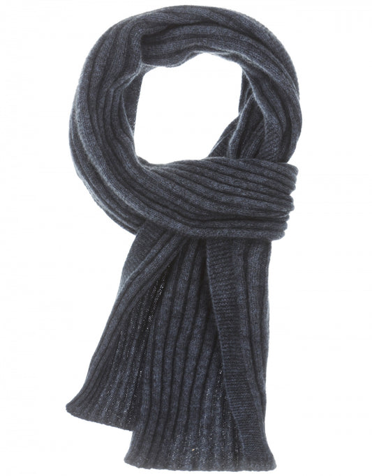 Rib Scarf 165X16 | Grijsblauw
