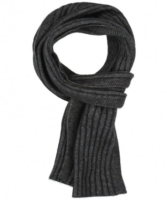 Rib Scarf 165X16 | Bruin melange