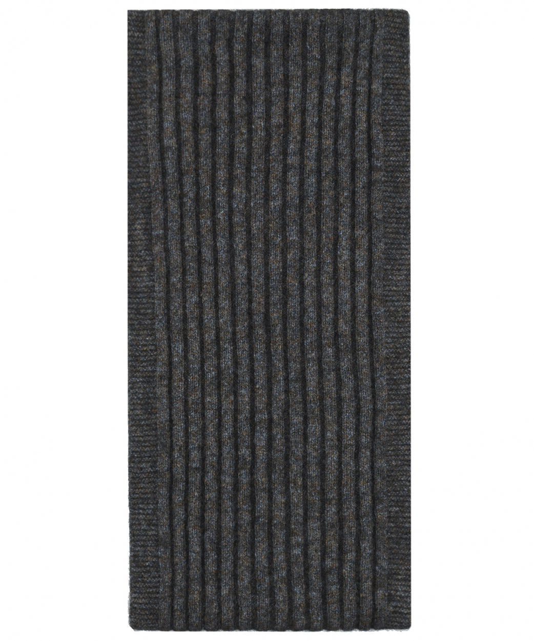 Rib scarf merino wool mix 165X16 | Brown