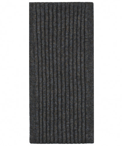 Rib scarf merino wool mix 165X16 | Brown