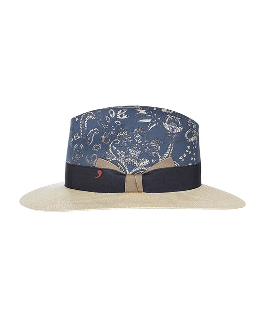 Panama Indiana | Blauw Paisley