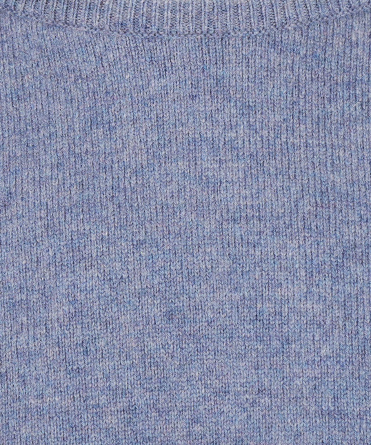 William Lockie Rundhalspullover aus Lammwolle *im Angebot* | Blauer Lovat