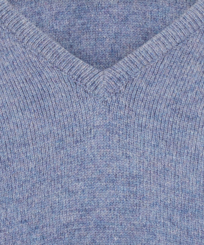 V-Hals Lamswol Promo | Blue Lovat