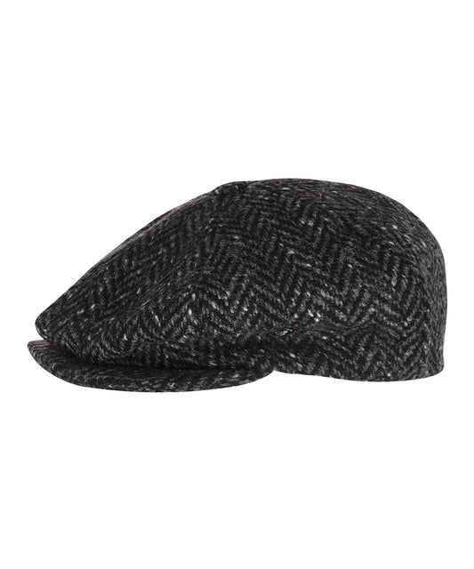 Ballon Tweed Cap | Zwart Tweed