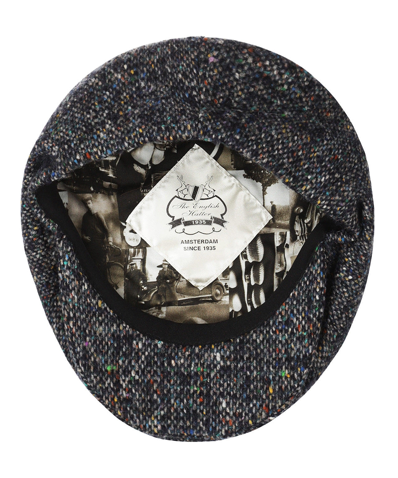 Ballon Tweed Cap | Navy Multi Tweed