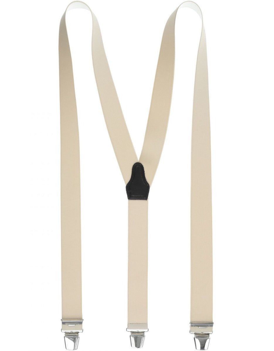 Elastic Braces with Clips | Beige
