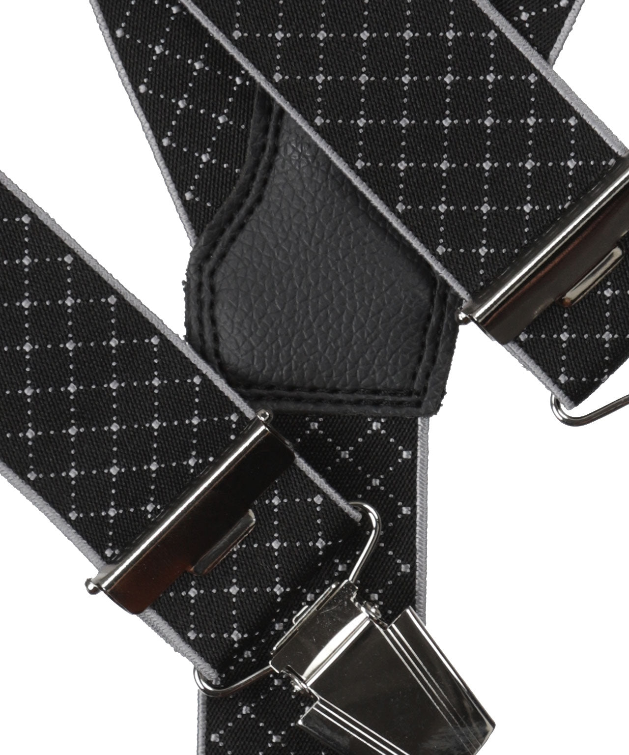 Bretels Clips Design | Grijs Ruit Fijn