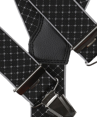 Bretels Clips Design | Grijs Ruit Fijn