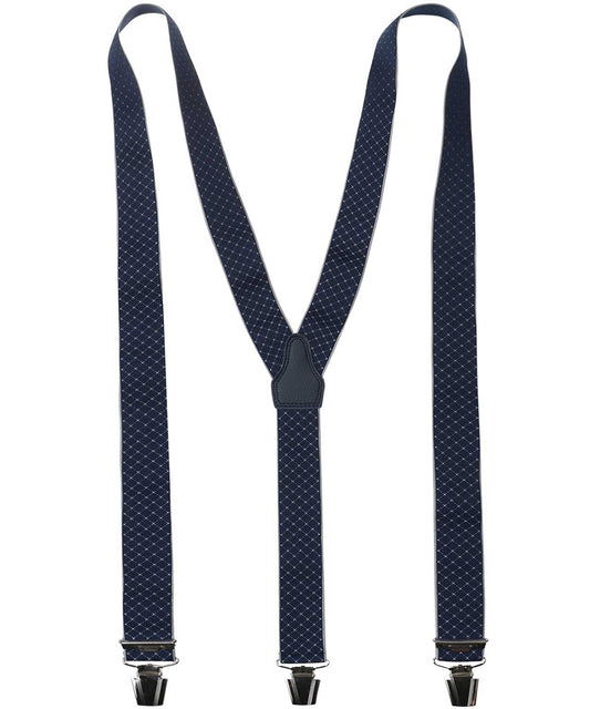 Bretels Clips Design | Navy Ruit Fijn