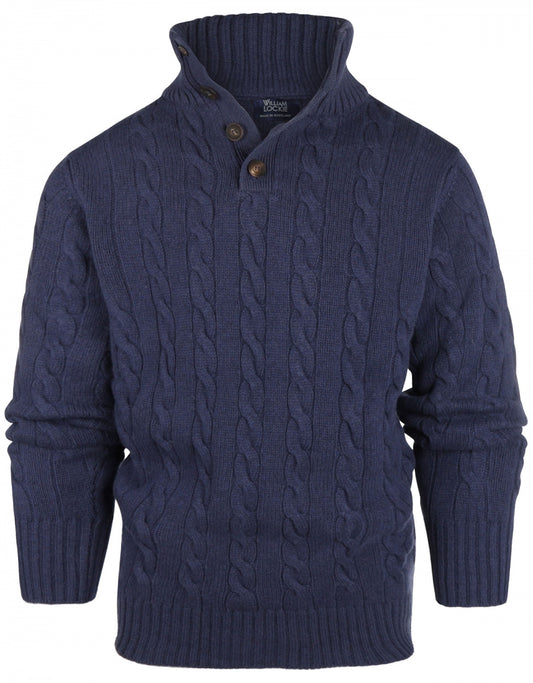 Polo Cashmere/Merino | Denim Blue