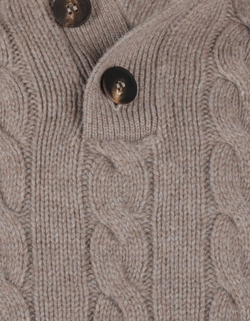Pullover polo cashmere merino wol | Bruin