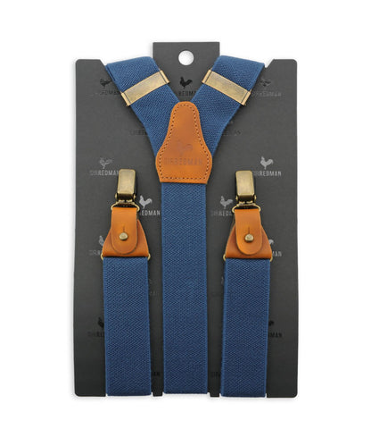 Luxe Bretels Clip/Leer | Blauw