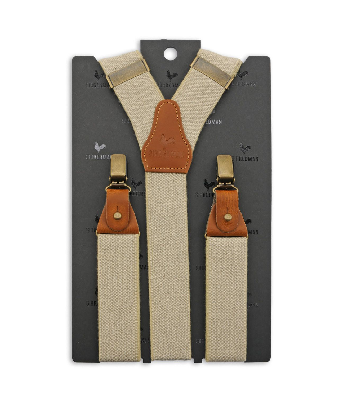 Luxe Bretels Clip/Leer | Beige