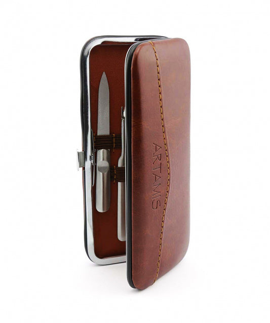 Maniküre-Set im Etui | Braun