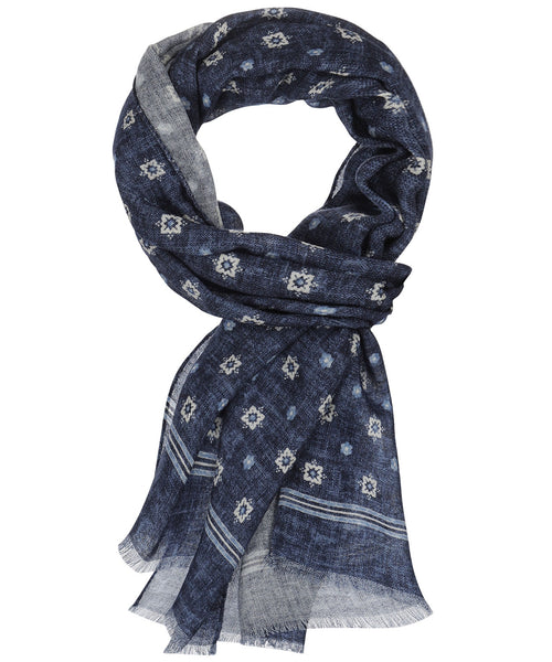 Dunne wollen sjaal | Blauw