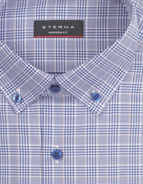 Overhemd geruit button down | Blauw