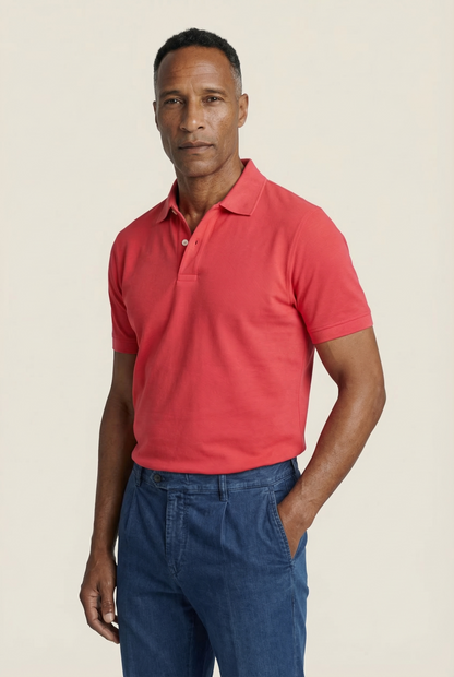 Polo pique short sleeve | Red