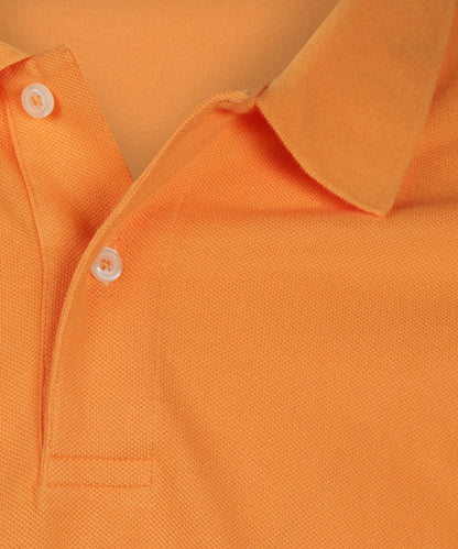 Kurzarm-Piqué-Polohemd | Orange