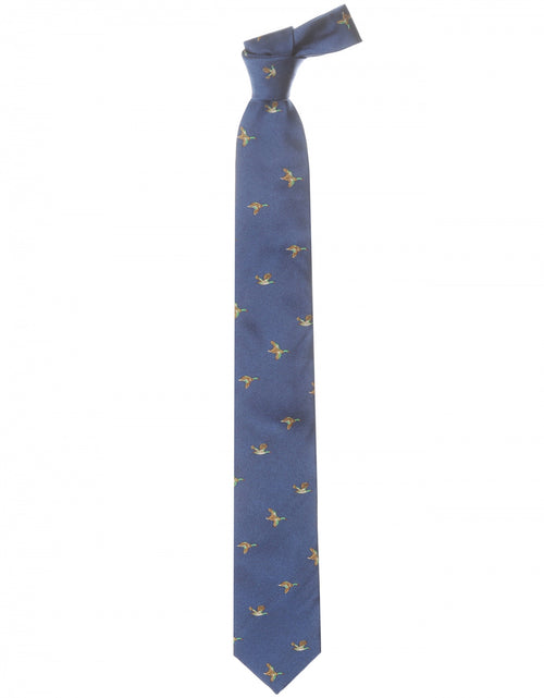 Geweven Zijden stropdas | Blauw