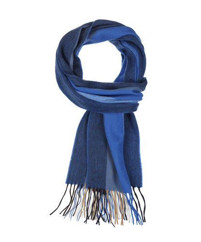 Sjaal Wol/Cashmere 30X190 | Blauw