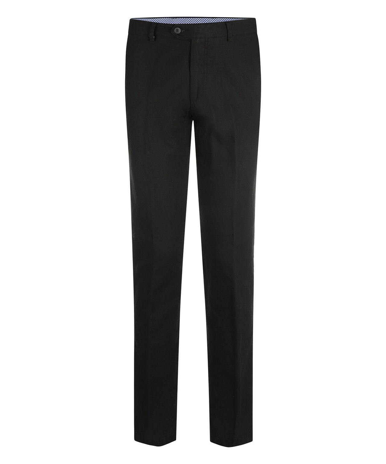 Derby Linnen/Katoen Pantalon | Zwart