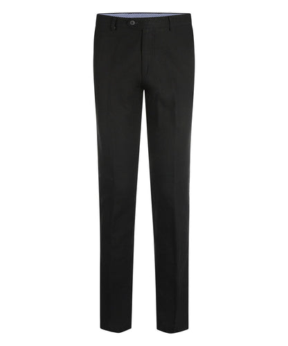 Derby Linnen/Katoen Pantalon | Zwart