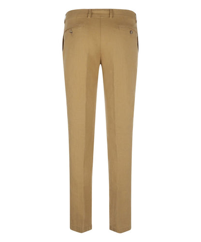 Linnen Katoen Chino Derby  | Camel
