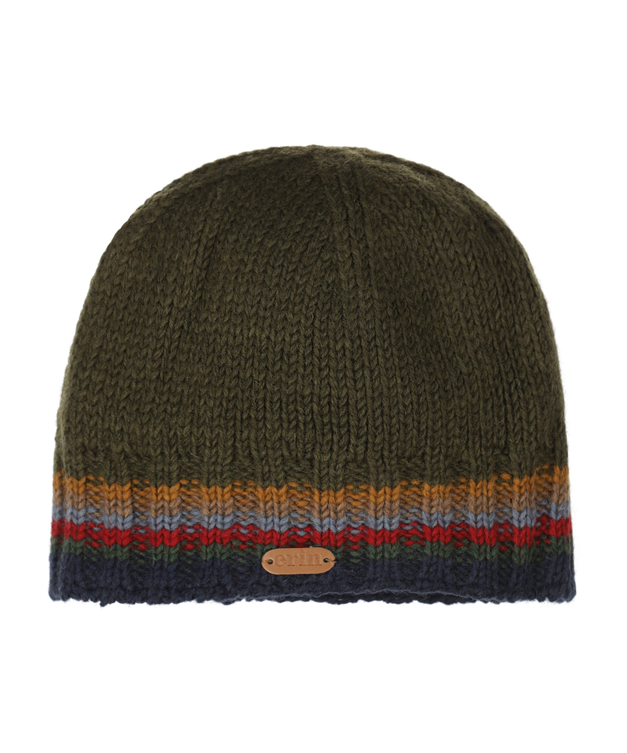 Muts Wol Fleece Lining | Donker Groen Multi
