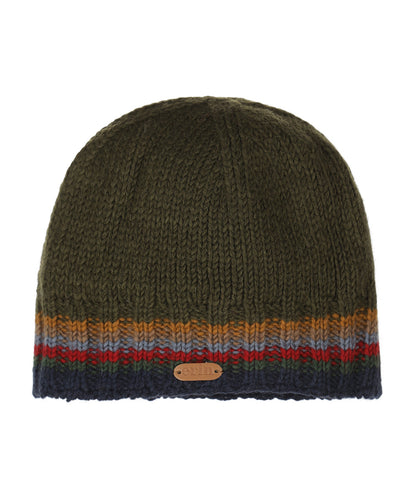 Muts Wol Fleece Lining | Donker Groen Multi