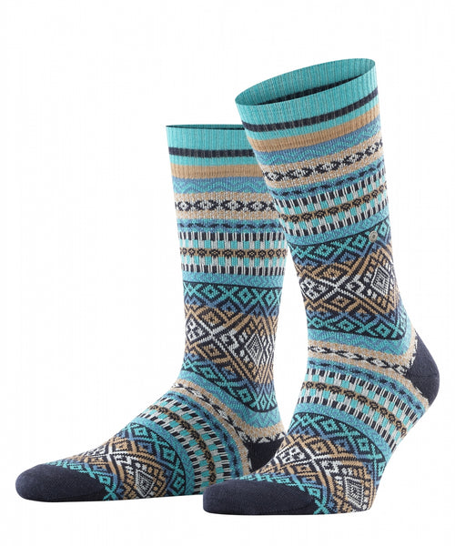 Fair Isle sokken | Blauw
