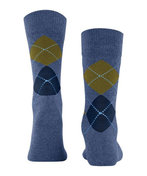 Tweed argyle heren sokken | Blauw
