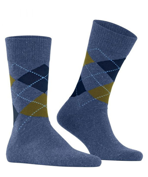 Tweed argyle heren sokken | Blauw