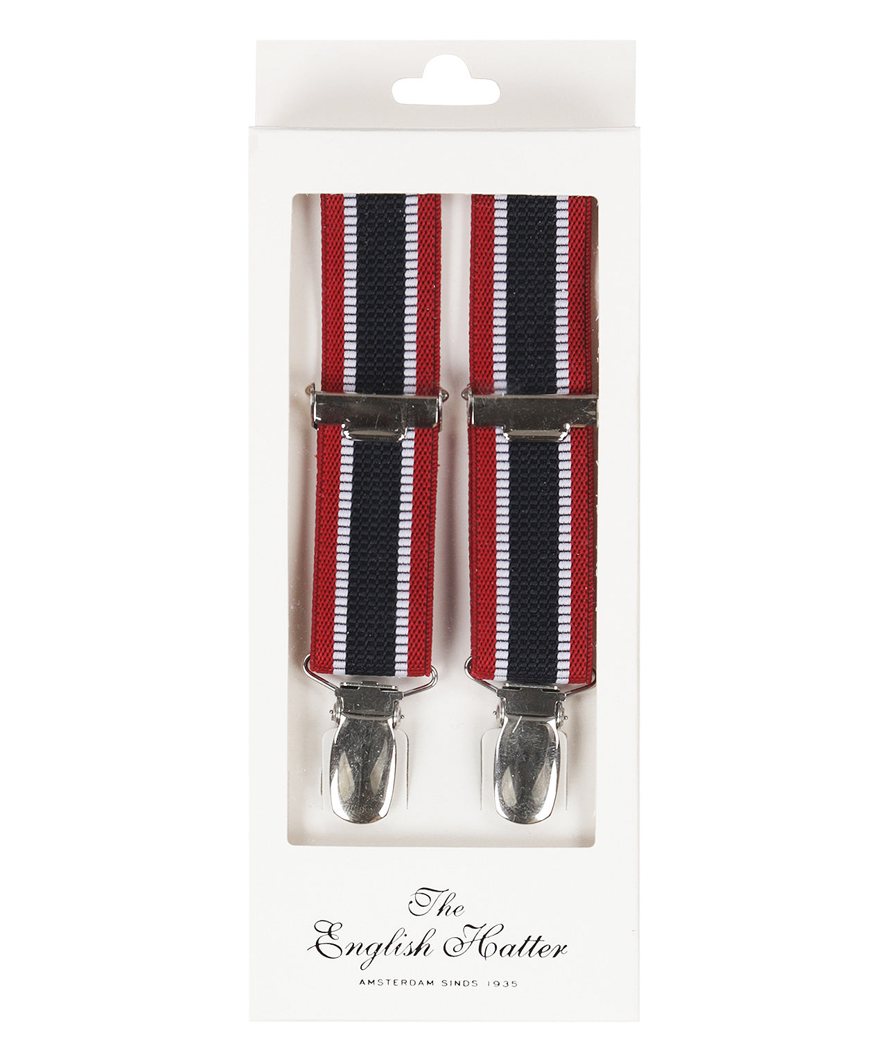 Narrow Braces with Clips | Red