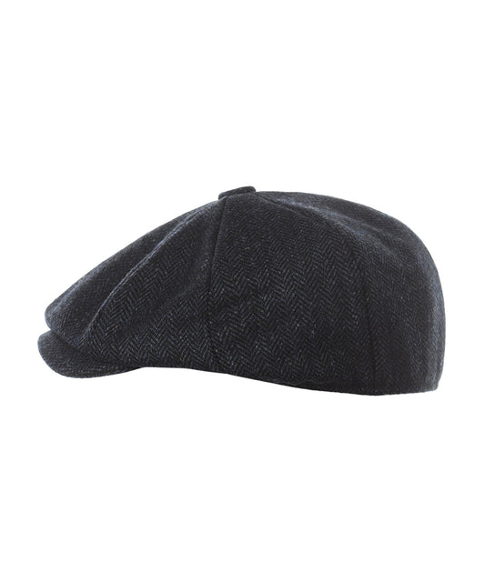 Baker boy Cap Tweed | Blue herringbone