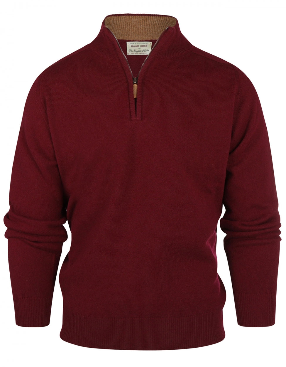 Pullover mit Reißverschluss | Bordeauxrot