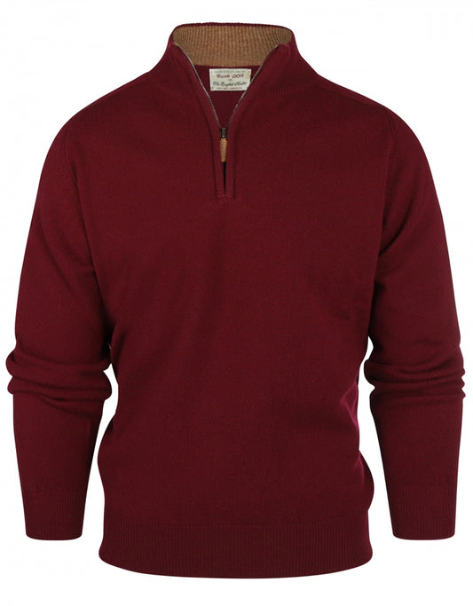 Pullover Rits | Bordeaux/Driftwood
