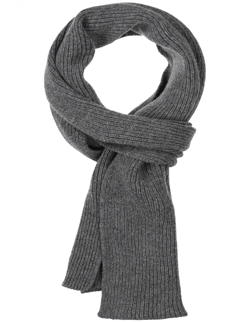 Cashmere Rib Sjaal | Donker Grijs