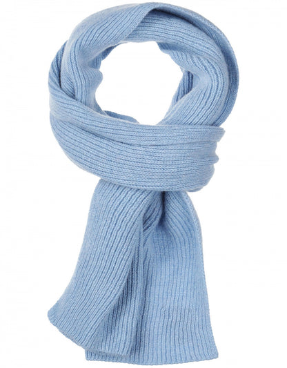 WL Cashmere Rib Scarf | Blue
