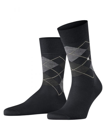 Sok Manchester Kort | Black/Grey diamond check