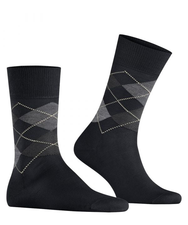 Sok Manchester Kort | Black/Grey diamond check