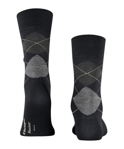 Sok Manchester Kort | Black/Grey diamond check